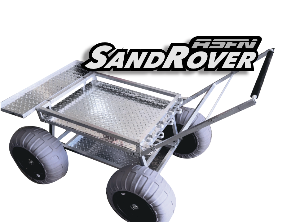 ASFN Sand Rover Beach Trolley with 4 x WheelEez ™ 49cm Wheels